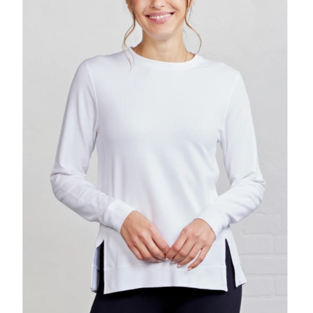 Tasc Women's White Riverwalk French Terry 2.0 Pullover Sweatshirt Size XL